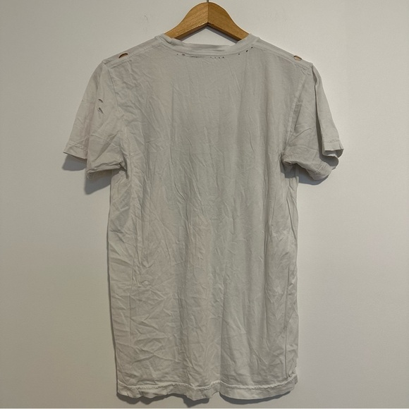 Lulusimonstudios X Jana Kramer “dare to begin” white distressed tee shirt - Picture 7 of 9